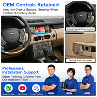 Kit de module décodeur pour mise à niveau de l'écran de voiture d'origine avec Apple CarPlay et Android Auto sans fil pour Land Rover Range Rover Vogue L322 Denso