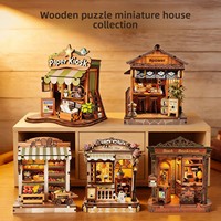 Kit de maison miniature créatif DIY, puzzle 3D en bois, modèle de stand saisonnier, meubles de maison de poupée faits à la main, jouet éducatif MCX