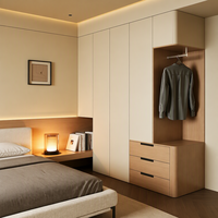 Armoire modulaire sur mesure avec éclairage LED, en bois MDF, design moderne, écologique, grande capacité, meubles pour la maison