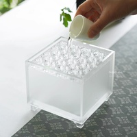 Service à thé compact moderne et original en plastique transparent écologique avec pot à bulles sèches pour cérémonie du thé