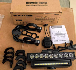Luce Frontale per Bicicletta ad Alta Luminosità <span class=keywords><strong>4000mAh</strong></span> con Ricarica USB, Altoparlante e Campanello Integrati, per MTB e Bici da Strada - Product Image 5