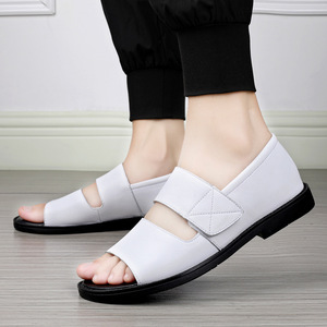 Sandales d'été plates respirantes à bout ouvert, antidérapantes, en PU, pour l'extérieur, nouveau style, design tendance - Product Image 5