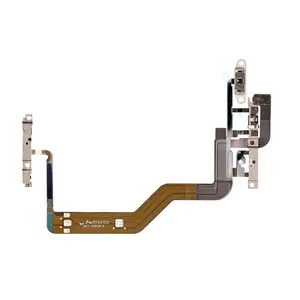 GZM-iPhone 12 Pro 볼륨 스위치 켜기 끄기 버튼 키 교체 부품 용 금속 부품 전원 플렉스 케이블
