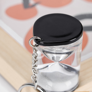 New Fashion Personality Acrylic Mini Hourglass <b>Keychain</b> <b>Custom</b> Logo Colors Sand timer <b>Keychain</b> for Personalized Gifts - Product Image 1