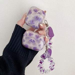 Pour apple <span class=keywords><strong>AirPods</strong></span> <span class=keywords><strong>3</strong></span> Cas <span class=keywords><strong>2021</strong></span> Nouveau Mignon Fleur Pourpre Motif TPU Écouteurs Cas Couverture Pour <span class=keywords><strong>AirPods</strong></span> 1 2 <span class=keywords><strong>3</strong></span> Pro Casque Boîte De Charge - Product Image 2