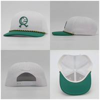 Vente en gros Chapeaux de golf étanches à 6 panneaux Casquettes de baseball personnalisées avec logo brodé perforé pour hommes Été Léopard Oxford
