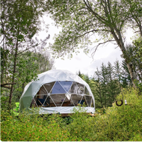 8m 10m de diamètre glamping grand igloo rond super dôme tente hôtel maison tente pour station