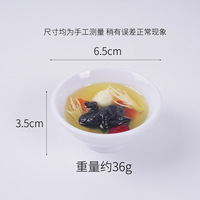 Porte-clés soupe de poulet au ginseng simulé, Pendentif créatif en forme de sachet de soupe tonique au poulet mijoté, Décoration de bol alimentaire simulé
