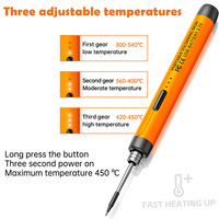 Kit de Soudure Portable USB à Chargement Manuel 5V 8W Sans Fil Multi-Têtes pour Réparation, Mini Fer à Souder Domestique à Batterie Lithium