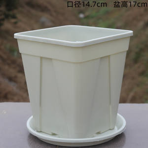 Pot de fleur carré épaissi résine plastique petit Gal Pot de fleur vert maison extérieur <span class=keywords><strong>lune</strong></span> saison respirant Pot - Product Image 2