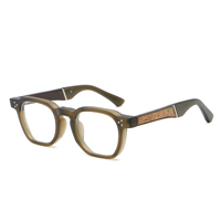 Lunettes d'ordinateur photochromiques rétro carrées 2-en-1 TR90 avec charnière à ressort, anti-lumière bleue, style streetwear