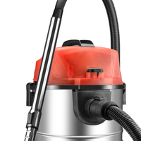Aspirateur à canister en acier inoxydable HALEY avec flexible et buse pour sols, hauteur 60 cm, longueur 49 cm, largeur 35 cm