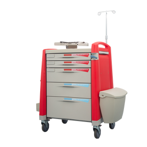 YFS-023 고급스러운 ABS 병원 응급 간호 카트 환자 응급 장비 기능 트롤리 - Product Image 3