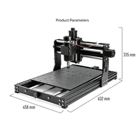 Router CNC Tipo Gantry 4030Pro 2 en 1, Máquina de Grabado Láser de Fibra y Fresado CNC, Husillo de 500W, Compatible con Madera, Acrílico, PCB, Láser de 20W