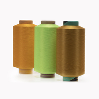 Fil de polyester DTY 150D/48F brillant, non entrelacé, texturé, écologique, pour le tricot à la main et la broderie