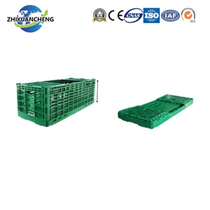 Supermarket Use 23.6&quot; X 15.7&quot; X 4.7&quot; Reusable and <strong>Stackable</strong> <strong>Plastic</strong> Folding <strong>Crate</strong>