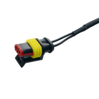 Adaptor Konektor Otomotif Tahan Air Inti Tembaga 2-Pin dengan Segel Silikon PVC/PTFE dan Tab Pengunci untuk Kabel Harness ECU