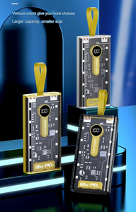 Yaika PD20W 66W Super veloce ricarica 20000mAh Wireless trasparente Ultra <span class=keywords><strong>sottile</strong></span> Display digitale a LED Power Bank per cellulare - Product Image 4