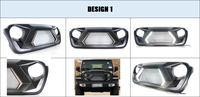 Calandre de pare-chocs avant JK JL 2024 style requin avec LED, accessoires 4x4 pour Wrangler JK JL Gladiator JT 2024