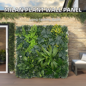 Mur végétal en herbe de Milan 50*50cm, décoration murale suspendue, panneau d'herbe verte artificielle, <span class=keywords><strong>haie</strong></span> de buis artificielle, toile de fond murale - Product Image 3