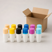 Flacon roll-on vide en plastique PP de 50 ml pour déodorant, huiles essentielles et parfum, avec bille lisse