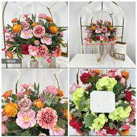 FB741 Künstliche Seidenblumen Tischdekoration 70cm Große Rosa Weiße Rosen Blumenarrangement Süße Geburtstagsparty Dekoration