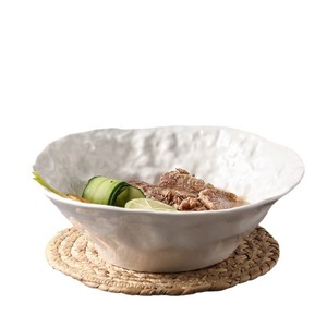 Fine Dining Jetable En Céramique Banquet Salade De Fruits Assiette Rock En Relief Incliné Porcelaine Bol quantité minimale de commande 30pcs - Product Image 5