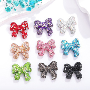 Cuentas de arcilla polimérica coloridas con pedrería para hacer collares, accesorios de joyería DIY - Product Image 2