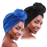 En gros Bandeau turban et bonnet pour enfants, style bonnet, couleur unie, forme beignet, style européen et américain, mignon, pour crèche et hôpital