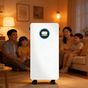 Floor-standing Home <b>Energy</b> <b>Storage</b> <b>System</b> 51.2V 5KWH 10KWH Lithium Iron Phosphate Emergency Power Supply with Wheels - Product Image 3