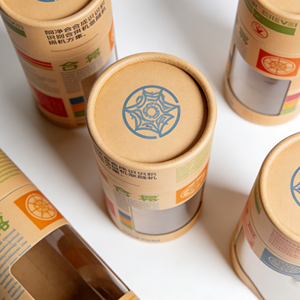 Eco Friendly Recyclable Cylinder Paper Tube With Display <b>Window</b> Custom Size Logo Cardboard Packaging For Cosmetic - Product Image 3