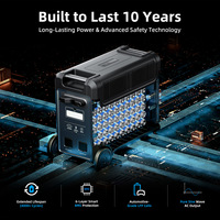 Generador Solar ABOK de 3600W, Estación de Energía con Onda Sinusoidal Pura, Panel Solar, Linterna, MPPT para Uso Doméstico, Comercial, en Interiores y Exteriores