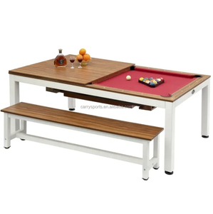 Hot Sale 7ft Indoor <strong>Mini</strong> <strong>Multi</strong>-functional Pool <strong>Table</strong> Dining <strong>Table</strong> 2 in 1 MDF PVC Customized Home Billiard <strong>Game</strong> Glue Stick Making - Product Image 3