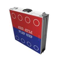 Table de bière pong portable en aluminium de 240 cm, jeu de divertissement sportif en plein air pliable de 8 pieds, MDF avec trous de tasse pré-percés pour l'école
