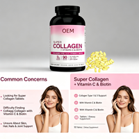 Comprimés de Super Collagène OEM Marque Privée 270 Unités Vitamine C Biotine Approvisionnement en Gros Marque Personnalisée