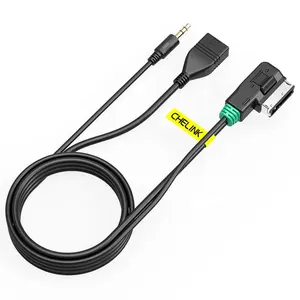 <span class=keywords><strong>Interface</strong></span> AMI MMI Musique Chargeur USB Câble Auxiliaire Jack 3,5 mm pour VW AUDI S5 Q5 Q7 A3 A4L A5 A1 - Product Image 1