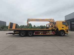 Multi-functional lifting wrecker diesel manual 8-30 tons road rescue <b>flatbed</b> trailer - Product Image 3