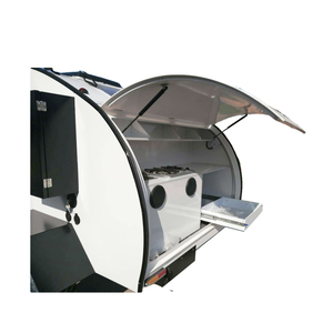 Remolque de viaje de <span class=keywords><strong>Camping</strong></span> Mini 2020 Camper <span class=keywords><strong>Vintage</strong></span> Minitrailerforcamping Teardroptrailer verde caravana - Product Image 2