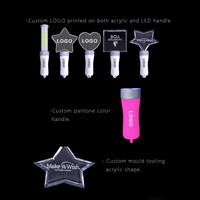 Mini-lampes lumineuses personnalisées OEM, pendentifs lumineux en acrylique colorés, cadeaux de fête, porte-clés lumineux