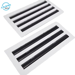 Diffuseur d'air linéaire à fentes, <span class=keywords><strong>grille</strong></span> <span class=keywords><strong>de</strong></span> <span class=keywords><strong>ventilation</strong></span> noire et blanche - Product Image 1