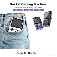 Console de jeu portable R36S Android, écran rétro arcade de 3,5 pouces, jeux vidéo gratuits, double joystick, batterie 3500 mAh, manette de jeu