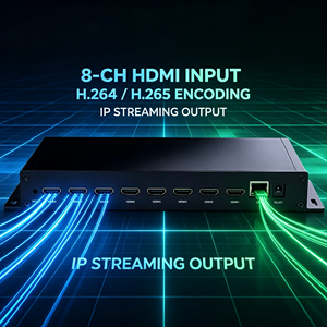 Codificador de Transmisión HDMI sobre IP de 8 Puertos, Baja Latencia, Control de Bitrate CBR/VBR para Transmisión <span class=keywords><strong>en</strong></span> Vivo y Sistema <span class=keywords><strong>IPTV</strong></span> - Product Image 1