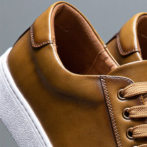 Chaussures décontractées d'été pour hommes en cuir véritable - légères, respirantes, antidérapantes, service OEM disponible - Product Image 4