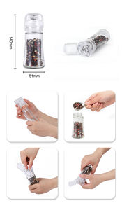 70ml nhựa muối và hạt tiêu Shaker Máy xay 3-thiết lập có thể điều chỉnh muối và hạt tiêu nhà máy gia vị xay hạt tiêu và muối Máy xay - Product Image 5