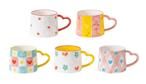 أحدث حديث مصنوع خصيصًا على طراز إنز لطيف إبداعي مرسوم يدويًا كوب قهوة على شكل قلب حب - Product Image 5