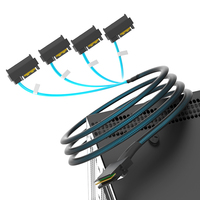 Câble interne de serveur SFF-8087 Mini SAS vers 4 ports SFF-8482 SAS 29 broches pour contrôleur RAID, connecte 4 disques durs SAS