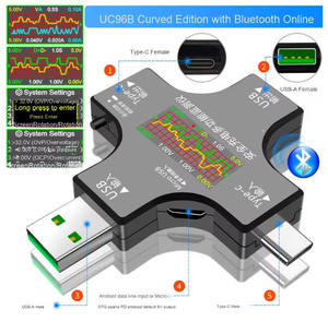Détecteur de chargeur de téléphone portable Type-C PD, Voltmètre DC, Ampèremètre, Compteur de puissance, Testeur USB, Mesureur de tension d'ondulation - Catégorie de produit - Product Image 3