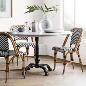Chaise de salle à manger en rotin de style américain, nouvelle conception, en <span class=keywords><strong>aluminium</strong></span>, pour <span class=keywords><strong>cuisine</strong></span>, restaurant, bar, jardin, dîner en plein air - Product Image 3