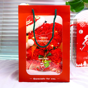 Fiore Eterno di San Valentino, <span class=keywords><strong>Regalo</strong></span> di Rosa per <span class=keywords><strong>Compleanno</strong></span> della <span class=keywords><strong>Fidanzata</strong></span> o del Bambino, Orsacchiotto Realistico, <span class=keywords><strong>Regalo</strong></span> di Natale - Product Image 2