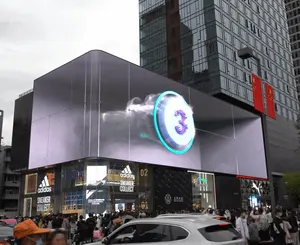 Çıplak göz 3D etkisi LED Video ekranı ekran P4 P5 P6 P8 P10 tam renkli LED reklam videosu duvar